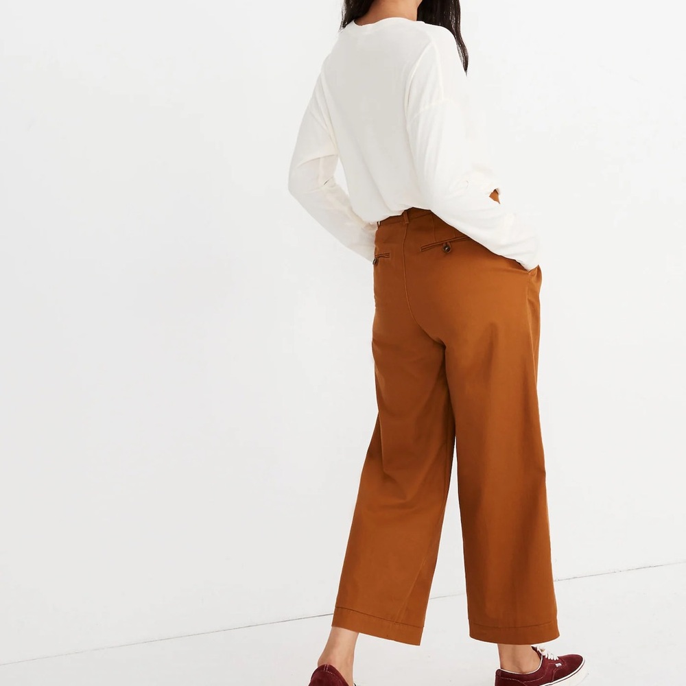 Madewell Rust Wide-Leg Pants - Picture 3 of 11
